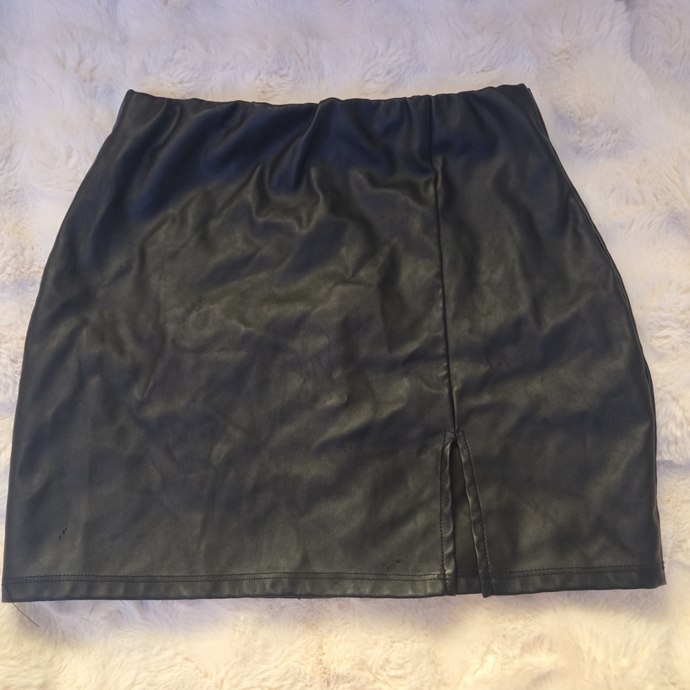 Leather Black Mini Skirt